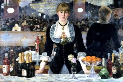 A Bar at the Folies Edouard Manet Canvas Print Woman Art Home Decor Small 8x10